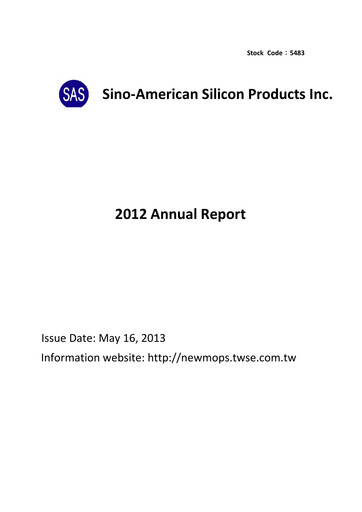 Miniature Sino-American Silicon Products Rapport annuel 2012