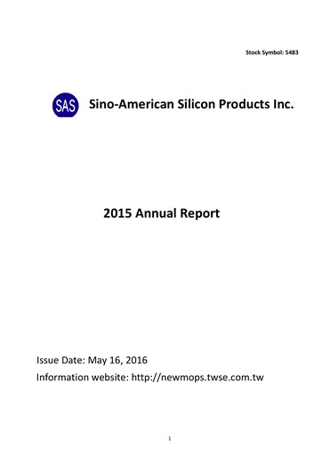 Miniature Sino-American Silicon Products Rapport annuel 2015
