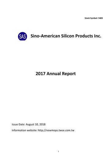Miniature Sino-American Silicon Products Rapport annuel 2017