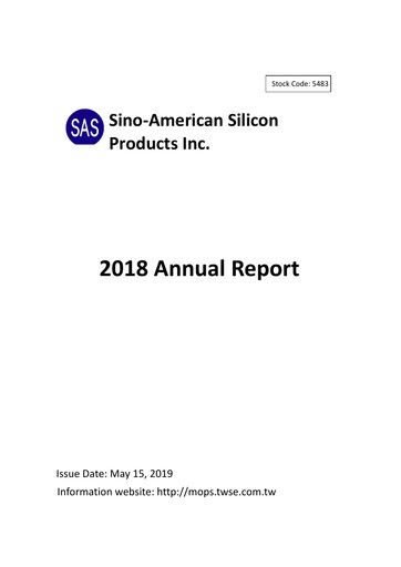 Miniature Sino-American Silicon Products Rapport annuel 2018