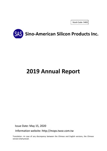 Thumbnail Sino-American Silicon Products Annual Report 2019