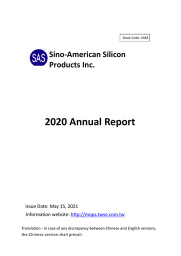 Thumbnail Sino-American Silicon Products Annual Report 2020