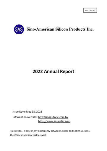 Thumbnail Sino-American Silicon Products Annual Report 2022