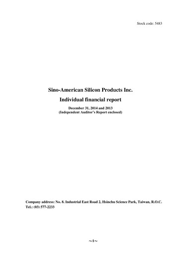 Thumbnail Sino-American Silicon Products Financial Statement 2014