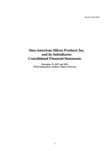 Thumbnail Sino-American Silicon Products Financial Statement 2017