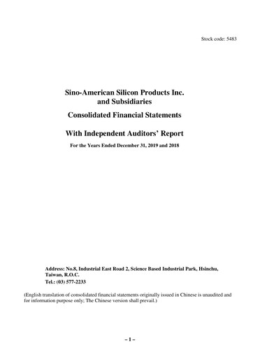 Thumbnail Sino-American Silicon Products Financial Statement 2019