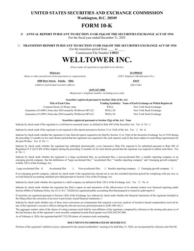 Vorschaubild Welltower
 Jahresbericht 2025