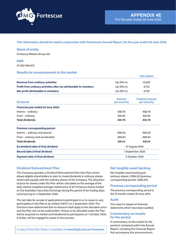 Thumbnail Fortescue Financial Statement fy2020