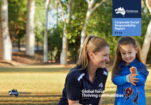 Thumbnail Fortescue Sustainability Report fy2019