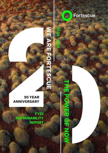 Thumbnail Fortescue Sustainability Report fy2023