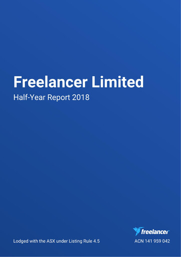 Thumbnail freelancer.com Half-year Report 2018-h1