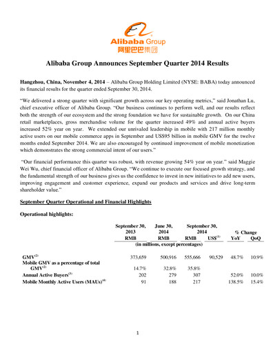Thumbnail Alibaba Financial Statement 2014-q3