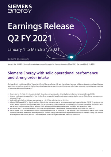 Thumbnail Siemens Energy Quarterly Report 2021-q2