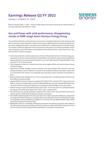 Thumbnail Siemens Energy Quarterly Report 2022-q2