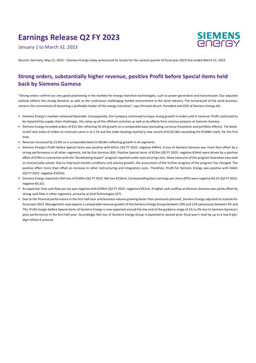 Thumbnail Siemens Energy Quarterly Report 2023-q2