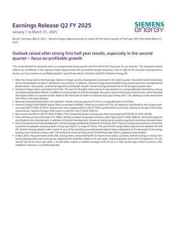 Thumbnail Siemens Energy Quarterly Report 2025-q2