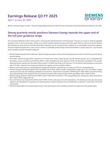 Thumbnail Siemens Energy Quarterly Report 2025-q3