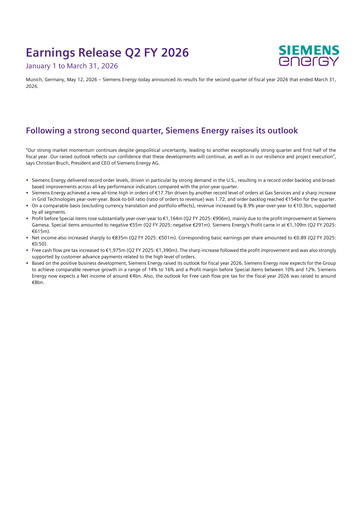 Thumbnail Siemens Energy Quarterly Report 2026-q2