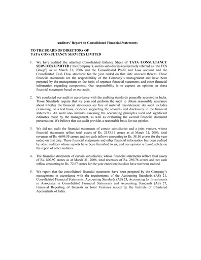 Thumbnail Tata Consultancy Services Quarterly Report 2005-q4