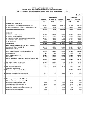 Thumbnail Tata Consultancy Services Quarterly Report 2013-q4