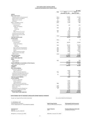 Thumbnail Tata Consultancy Services Quarterly Report 2021-q3