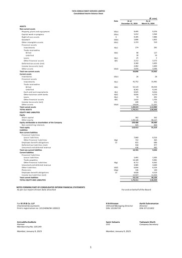 Thumbnail Tata Consultancy Services Quarterly Report 2024-q3