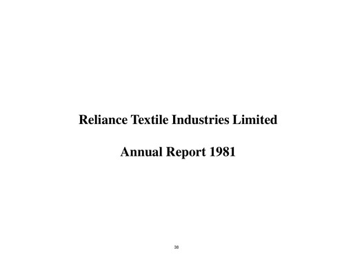 Thumbnail Reliance Industries Annual Report 1980