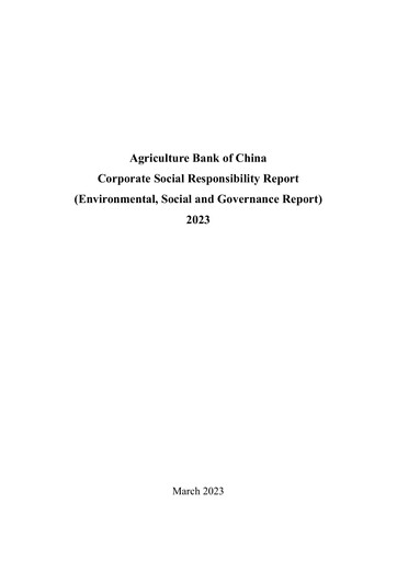 Thumbnail Agricultural Bank of China ESG Report 2023