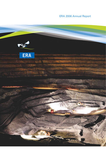 Thumbnail Energy Resources of Australia Annual Report 2006