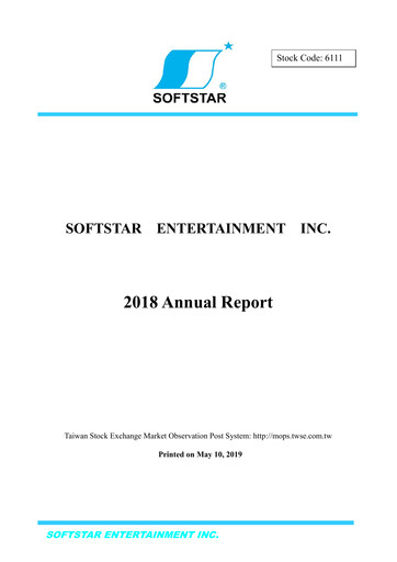 Vorschaubild Softstar Entertainment Jahresbericht 2018