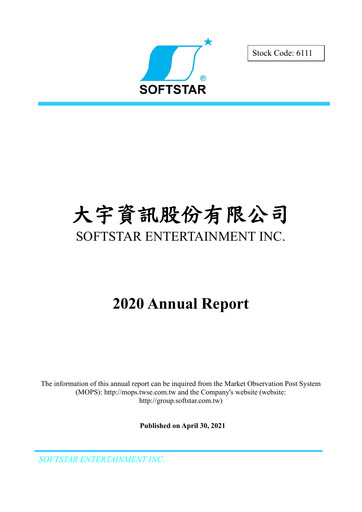 Vorschaubild Softstar Entertainment Jahresbericht 2020