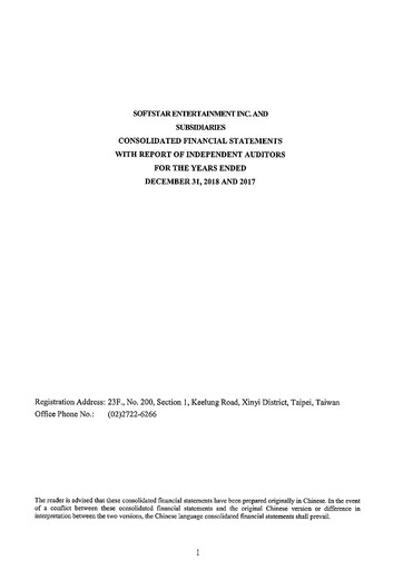 Vorschaubild Softstar Entertainment Finanzmitteilung 2018