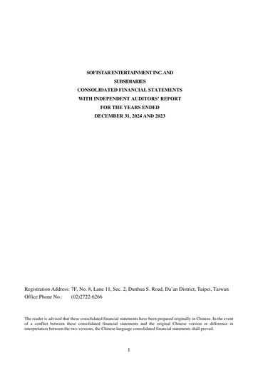 Thumbnail Softstar Entertainment Financial Statement 2024