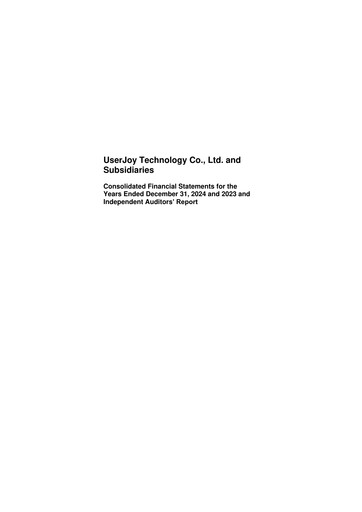 Thumbnail Userjoy Technology Financial Statement 2024