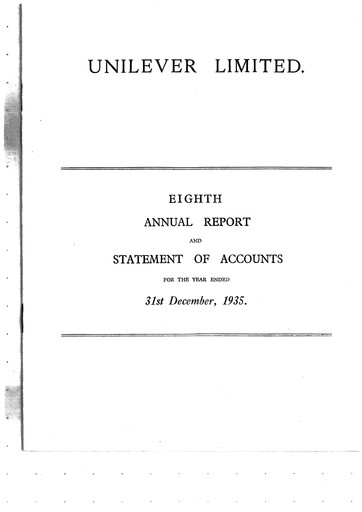 Thumbnail Unilever Annual Report 1935