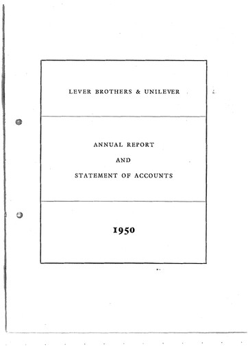 Thumbnail Unilever Annual Report 1950