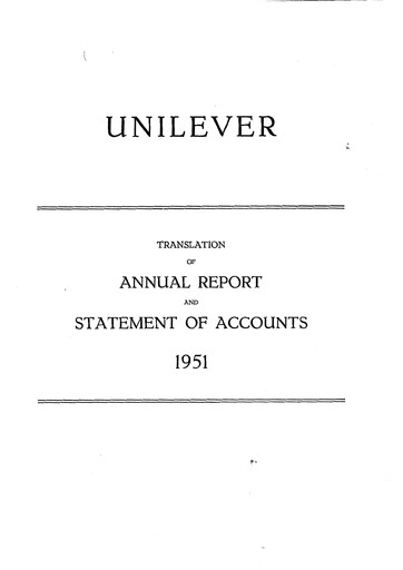 Thumbnail Unilever Annual Report 1951