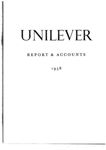 Thumbnail Unilever Annual Report 1958