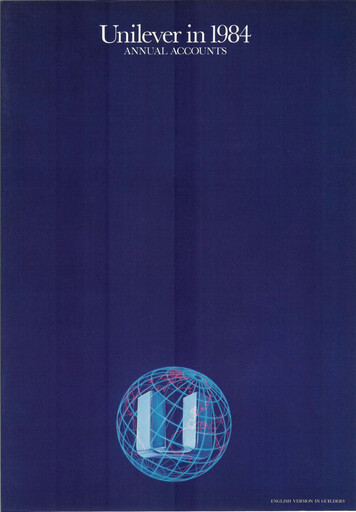 Thumbnail Unilever Annual Report 1984