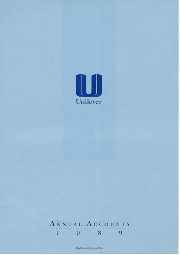 Thumbnail Unilever Annual Report 1989