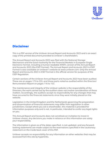 Thumbnail Unilever Annual Report 2023