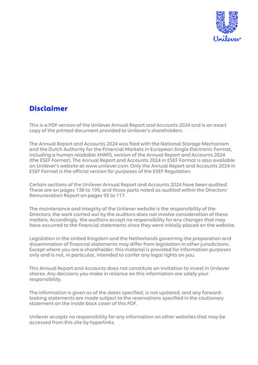 Thumbnail Unilever Annual Report 2024