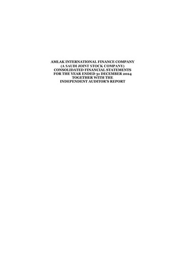 Thumbnail Amlak International Finance Company Financial Statement 2024