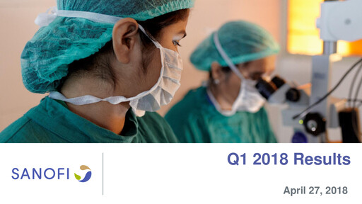 Vorschaubild Sanofi Quartalsbericht 2018-q1