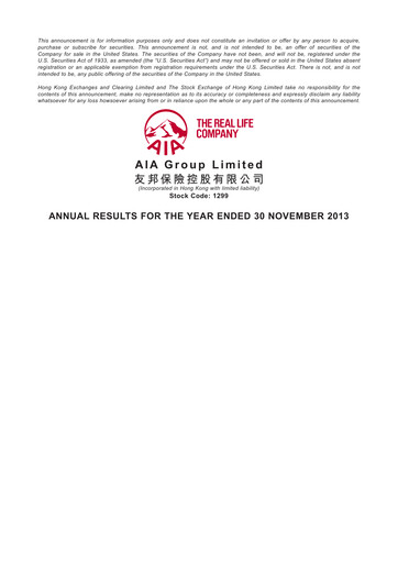 Vorschaubild AIA Finanzbericht 2013