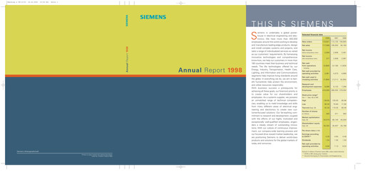 Thumbnail Siemens Annual Report 1998