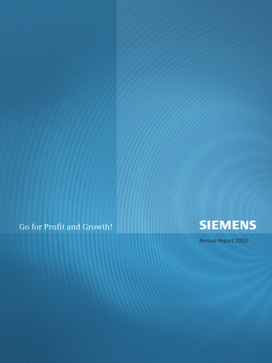 Thumbnail Siemens Annual Report 2003