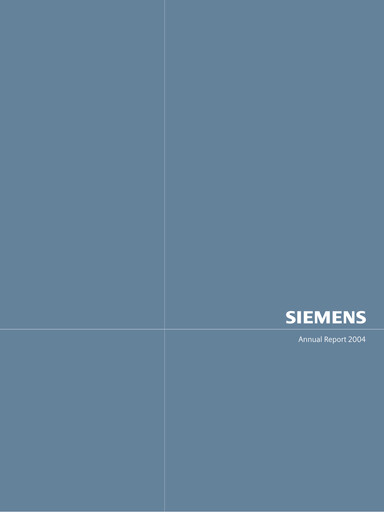 Thumbnail Siemens Annual Report 2004