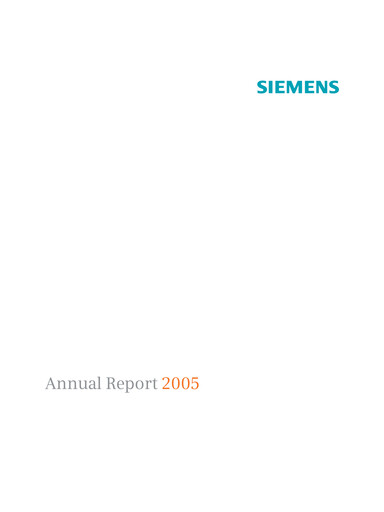 Thumbnail Siemens Annual Report 2005