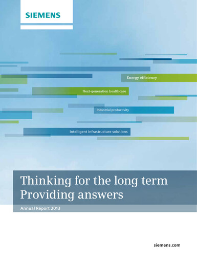 Thumbnail Siemens Annual Report 2013